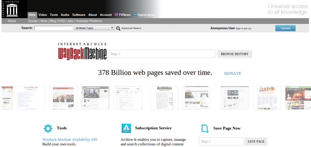 Internet Archive  Wayback Machine