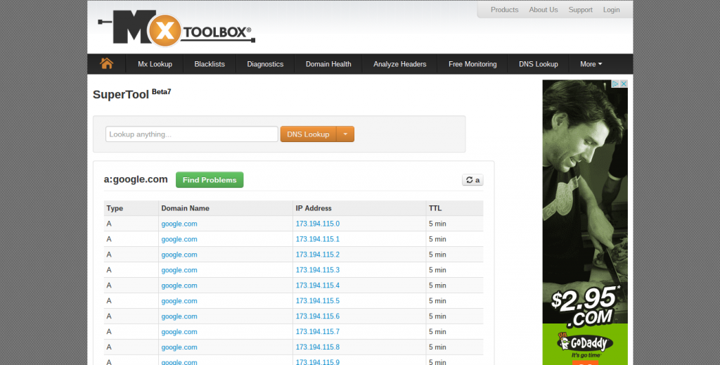 Network Tools  DNS IP Email