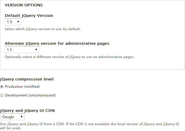 jQuery update settings for Drupal Bootstrap theme